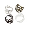 Cuff Brass Ring Components, Filigree Ring Blank, Lead Free and Cadmium Free, Mixed Color, 19mm