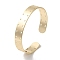 Brass Hollow Heart Open Cuff Bangles for Women, Real 18K Gold Plated, Inner Diameter: 2x2-1/7inch(5.1x5.55cm),