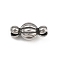 316 Surgical Stainless Steel Magnetic Clasps, Round, Antique Silver, 8x16x7.5mm, separate: 8x11.5x6mm