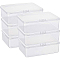 Plastic Bead Containers, Rectangle, Clear, 14.4x10.8x4.75cm, Inner Diameter: 13.9x10cm