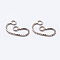 925 Sterling Silver Box chain, Rose Gold, 30x0.65mm, Hole: 1mm