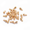 Brass Charms, Chain Extender Drop, Teardrop, Nickel Free, Real 18K Gold Plated, 6x3mm, Hole: 1mm