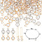 120Pcs 2 Colors Brass Micro Pave Cubic Zirconia Charms, Flat Round, Mixed Color, 7.5x4.5x2mm, Hole: 1.4mm, 60pcs/color