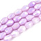 Anti-Tarnish Electroplate Glass Beads Strands, Imitation Gemstone, Teardrop, AB Color Plated, Faceted, Two Tone, Plum, 8~8.5x6mm, Hole: 1mm, about 45~46pcs/strand, 14.57~14.96''(37~38cm)