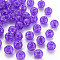 Transparent Crackle Acrylic Beads, Round, Blue Violet, 10x9mm, Hole: 2mm, about 940pcs/500g.