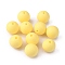 Food Grade Eco-Friendly Silicone Beads, Round, Champagne Gold, 15mm, Hole: 2.5mm
