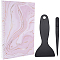 CRASPIRE 32 Pages Sticker Collecting Album Book A5 Spiral Bound Notebook Lavender Reusable Sticker Storage Book Notepads Labels with Plastic Spatula and Anti-Static Beading Tweezer for Collection