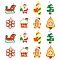 40Pcs 8 Styes Opaque Resin Pendants, Christmas Theme Charms, with Platinum Tone Iron Loops, Snowflake & Christmas Tree & Santa Claus, Mixed Shapes, Mixed Color, 22~32x18~24mm, 5pcs/style