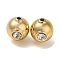 CCB Plastic with Rhinestone Beads, Round, Golden, 18x18x16mm, Hole: 3mm