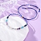 Faceted Round Natural Lapis Lazuli & Turquoise & Amethyst & Quartz Crystal Braided Bead Bracelets, Imitation Pearl Beaded Jewelry for Women, with Brass Beads, Inner Diameter: 7/8~3-5/8 inch(2.25~9.35cm)