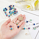 SUPERFINDINGS 60Pcs 8mm Gemstone Charms Round Frosted Natural Stone Charms Dyed Synthetic Charms for Necklace Jewelry Making FIND-FH0004-55-3