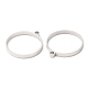 304 pendentifs ronds plats à lunette arrière ouverte en acier inoxydable STAS-Z040-04B-P-2