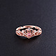 Shegrace precioso anillo de dedo de plata esterlina chapado en oro rosa 925 JR361A-2