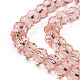 Light Coral Color Faceted Rondelle Handmade Imitate Austrian Crystal Glass Beads X-G02YI022-4