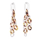 Boucles d'oreilles pendantes à pampilles en chaîne gourmette en acrylique pour femmes EJEW-JE04767-01-4