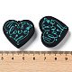 Food Grade Heart with Word Love Silicone Focal Beads SIL-NH0001-01C-3