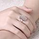 Los anillos de dedo de bronce corazón huecos clásicos RJEW-BB00254-01-5