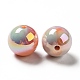 Placage uv perles acryliques irisées arc-en-ciel opaques MACR-D063-01B-06-3