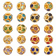 PandaHall Elite 40Pcs 10 Colors Brass Rhinestone Beads KK-PH0006-03-1