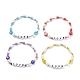 Set di braccialetti elastici con perline in acrilico e argilla polimerica heishi BJEW-TA00069-2