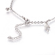 304 Stainless Steel Charm Anklets AJEW-O028-03P-3