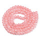 1Strand Salmon Transparent Crackle Glass Round Beads Strands X-CCG-Q001-8mm-03-2