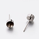 Accessoires de puces d'oreilles en 304 acier inoxydable STAS-E074-17-1