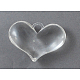 Clear Heart Transparent Acrylic Pendants X-TACR-81938-1