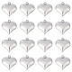 Sunnyclue 1 caja 100 piezas día de san valentín puff corazón encanto 316 encantos de amor de acero inoxidable corazones de plata encantos para hacer joyas encantos diy collar pendientes artesanías mujeres suministro para adultos STAS-SC0004-47-1
