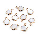 Electroplated Natural Freshwater Shell Charms SHEL-N032-218-2