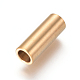 304 両端が接着剤で固定されたステンレス鋼マグネットクラスプ  イオンプレーティング（ip）  マット  コラム  ゴールドカラー  16x6mm  穴：4mm STAS-F227-53B-G-1