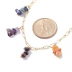 Bracelet et collier à breloques en pierres précieuses mixtes naturelles et synthétiques SJEW-JS01234-11