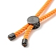 Наполовину готовые браслеты-слайдеры из скрученной миланской веревки FIND-G032-01B-02-4