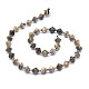 Natural Black Moonstone Beads Strands G-E569-C04-2