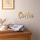 Creatcabin letras de madera de café cortadas con láser WOOD-WH0113-094-6
