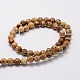Faceted Round Natural Picture Jasper Bead Strands G-L437-35-6mm-2