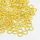 ジュエリーパーツ  真鍮製丸カン  カドミウムフリー＆鉛フリー  オープン丸カン  ゴールドカラー  8x1.2mm  内径：5.6mm  約5580個/キログラム J0CPE014-1