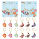 NBEADS 24 Pcs Butterfly Flower Stitch Markers HJEW-AB00250-1