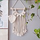 Cotton Cord Macrame Woven Tassel Wall Hanging MAKN-PW0001-015B-1