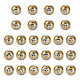 Cuentas de alfabeto de vidrio electrochapado de 52 Uds. 26 estilos FIND-TA0001-99A-3