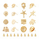 16 Uds. 8 accesorios de pendientes de latón de estilo FIND-TA0001-85-2