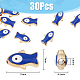 Dicosmetic 30 個魚ビーズバルク合金エナメル青い魚ビーズゴールドメッキ小さな魚チャームスペーサービーズかわいい小さな魚ビーズジュエリーアクセサリー diy のジュエリーメイキングのため  穴：1.8mm ENAM-WH0001-24-2