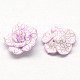 Handmade Polymer Clay 3D Flower with Ring Pattern Beads CLAY-Q203-20mm-M02-2