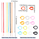 GORGECRAFT 32PCS 8 Colors Necklace Lanyard Set Including 16Pcs Nonslip Rubber Rings Loop 16Pcs Loss-Proof Pendant Lanyard String Holder for Pens Protective Office Keychains Accessories AJEW-GF0006-18-2