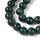 Нити круглых бусин из натурального окрашенного нефрита машан G-T139-6mm-67F-4