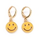Эмалированные серьги-кольца с полым улыбающимся лицом для женщин EJEW-G304-01KCG-02-1