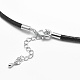 Waxed Polyester Cord Necklace Making MAK-P010-14P-01-2