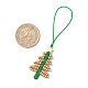 Подвесные украшения из стеклянных бисера на рождественскую елку HJEW-MZ00373-02-3