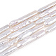Hebras de perlas keshi de perlas barrocas naturales PEAR-S020-Z02-3