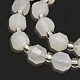 Brins de perles de pierre de lune blanche naturelle de grade A G-O201B-40-3